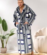 Мужской махровый халат с капюшоном  F5F-81A750