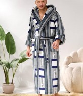 Мужской махровый халат с капюшоном  F5F-81A750