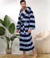 Мужской махровый халат с капюшоном  F5F-81A750