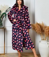 Халат женский махровый с капюшоном  F5F-100A500