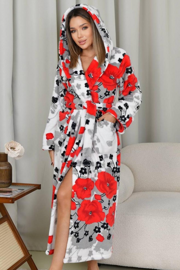 Халат махровый с капюшоном   F5F-105A700 Халат махровый с капюшоном   F5F-105A700