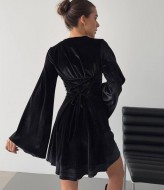 Бархатное черное платье  ANB-424A450