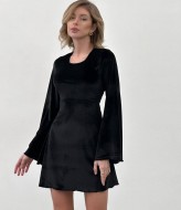 Бархатное черное платье  ANB-424A450