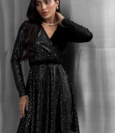 Платье на запах  бархатное  RK-422A600 Платье на запах  бархатное  RK-422A600