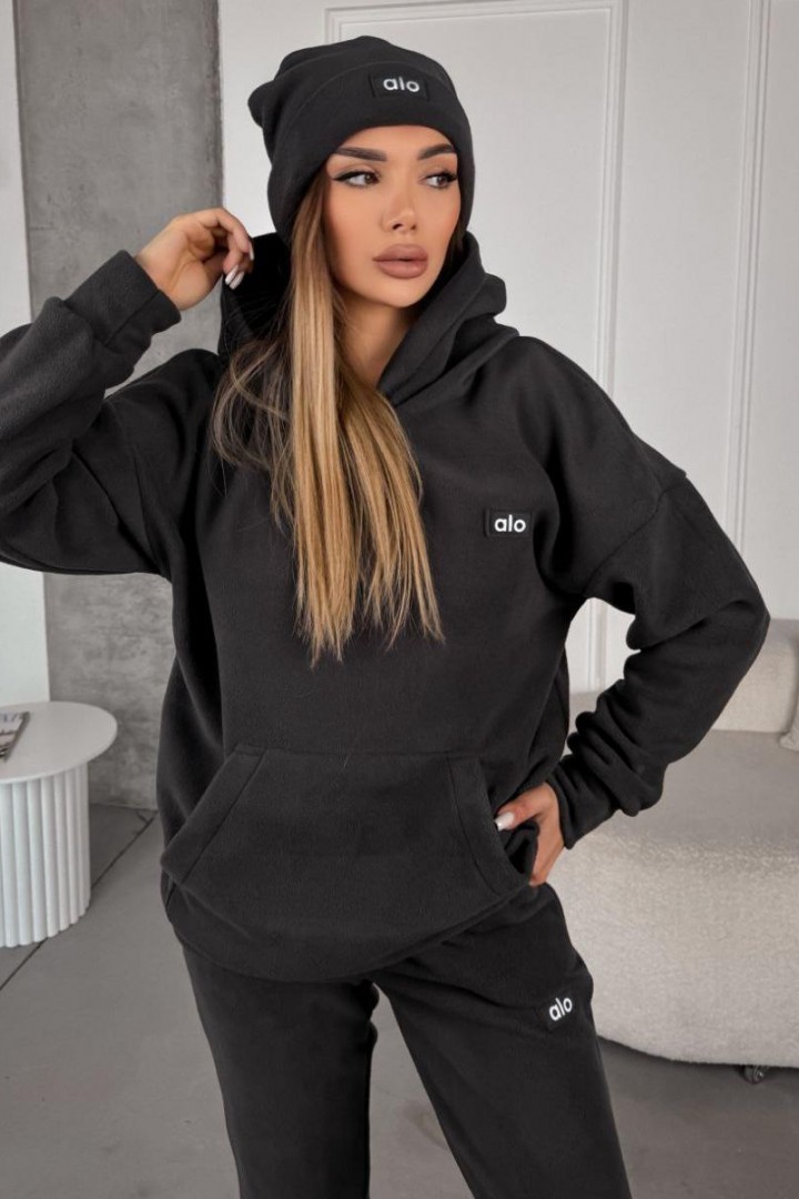 Спортивный флисовый костюм  с шапкой  MIL-371A650