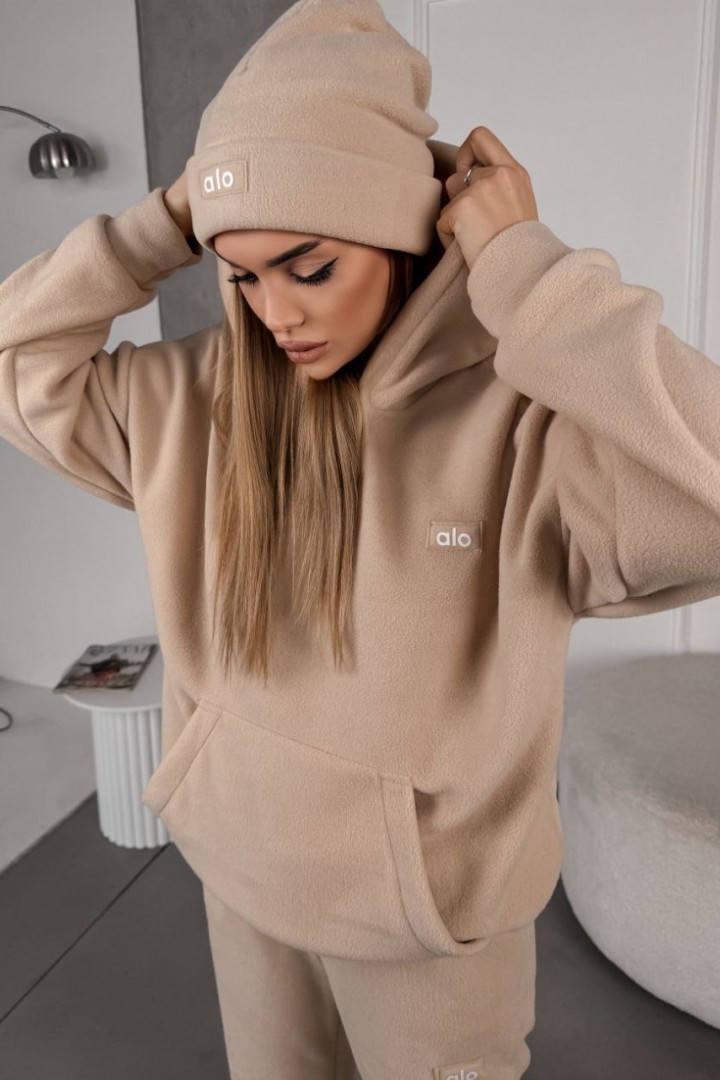 Спортивный флисовый костюм  с шапкой  MIL-371A650