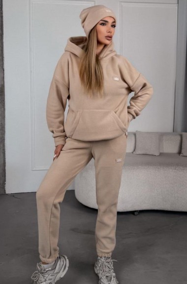 Спортивный флисовый костюм  с шапкой  MIL-371A650