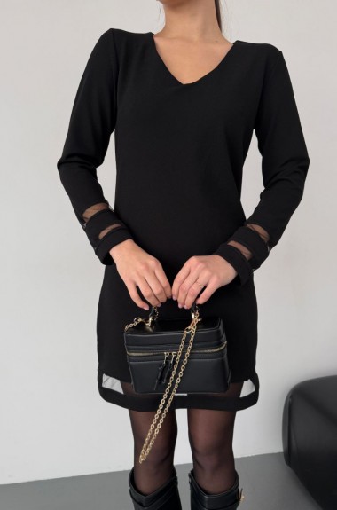 Платье с прозрачными вставками  MIL-157A380