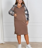 Теплое платье с капюшоном  ST-02112025A680