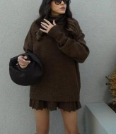 В'язанки костюм з спідницею трапеція  AMU-7777A899 