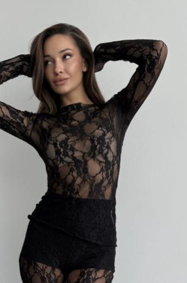 Гипюровый лонгслив COB-888A299