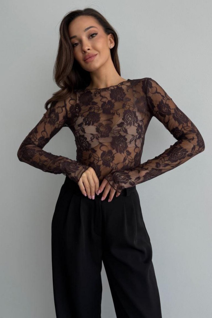 Гипюровый лонгслив COB-888A299