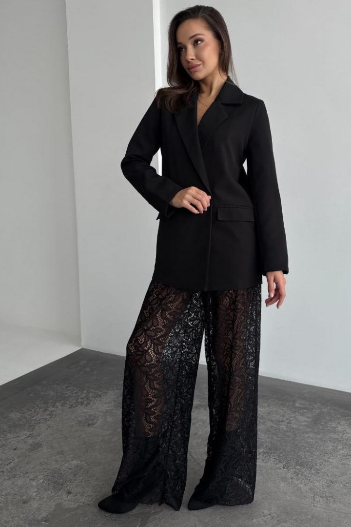 Гіпюрові широкі  штани  COB-884A449 