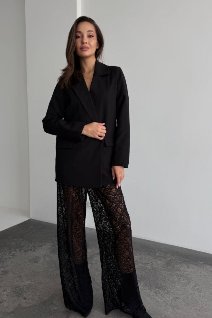 Гіпюрові широкі  штани  COB-884A449 