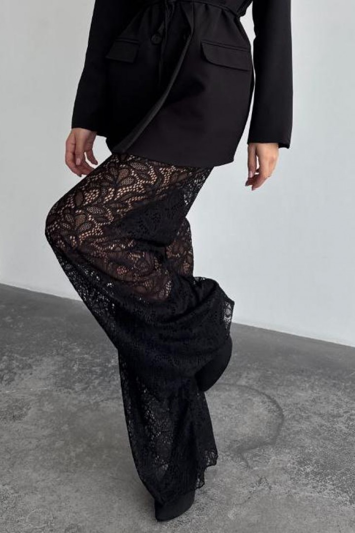 Гіпюрові широкі  штани  COB-884A449 