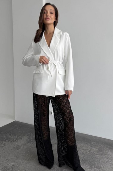 Гіпюрові широкі  штани  COB-884A449 