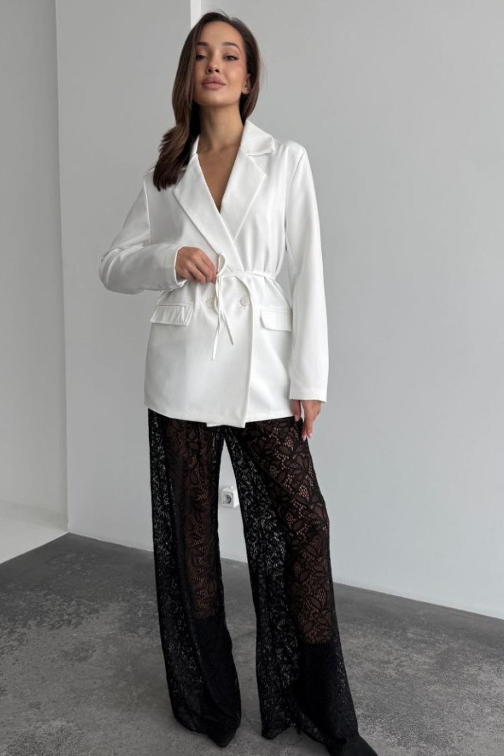 Гіпюрові широкі  штани  COB-884A449 