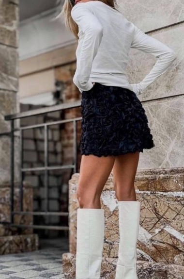 Юбка декорированная розами  HOU-403A449