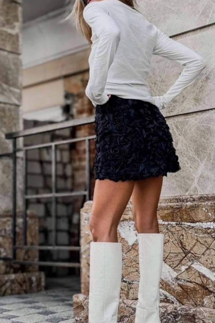 Юбка декорированная розами  HOU-403A449