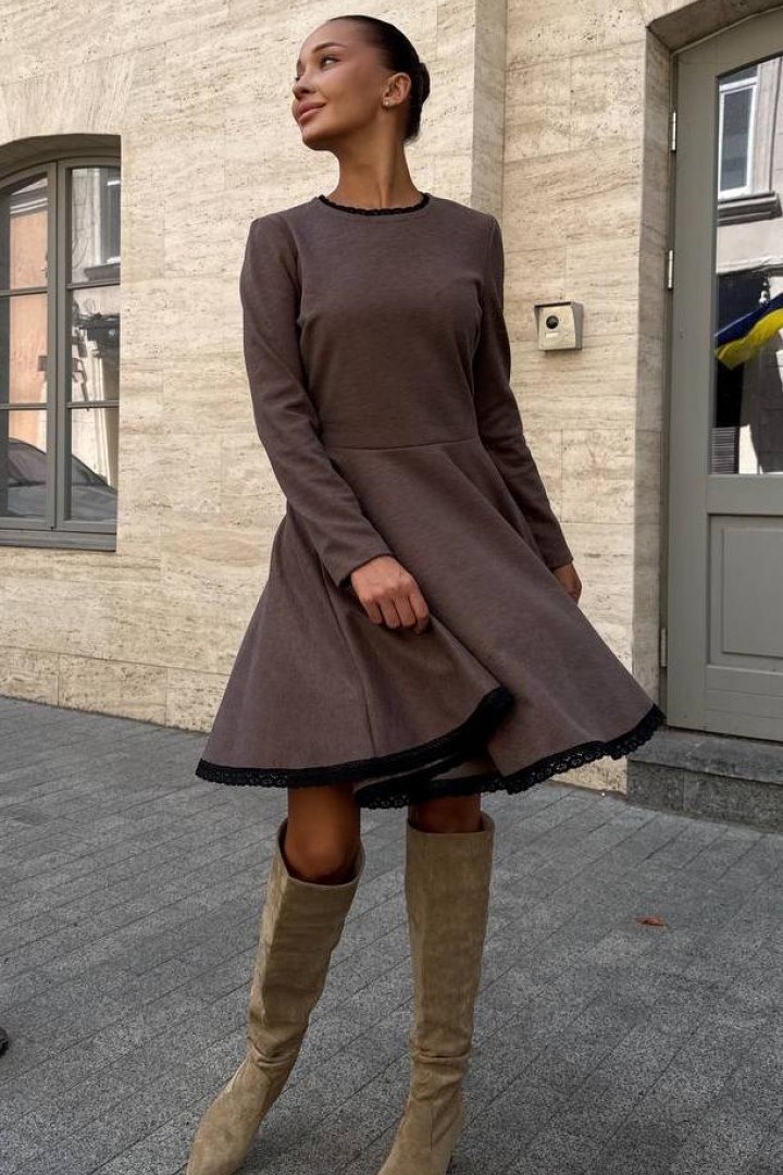 Платье  с кружевом  SPL-7083A650