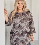 Платье трикотажное миди  AO-2532A550