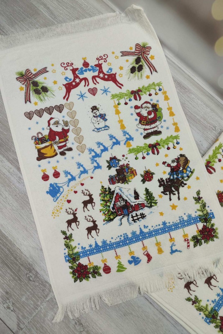 Набор полотенец с зимним орнаментом  JAM-131125.2A14