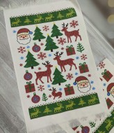 Набор полотенец с зимним орнаментом  JAM-131125.2A14