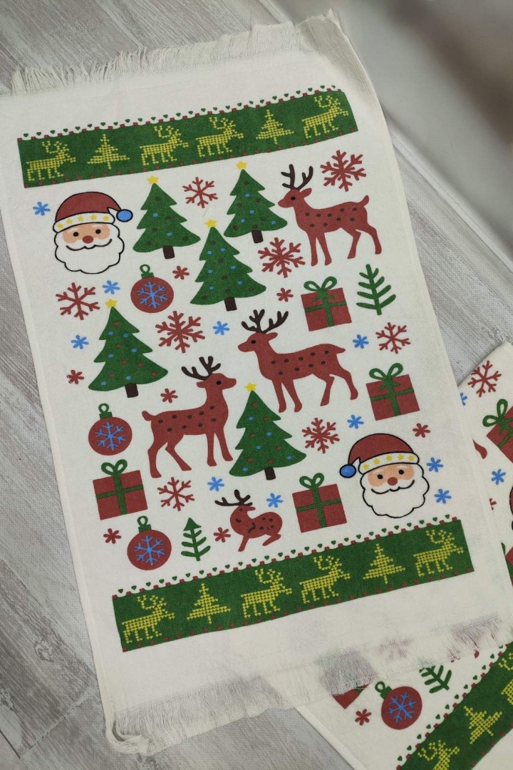 Набор полотенец с зимним орнаментом  JAM-131125.2A14