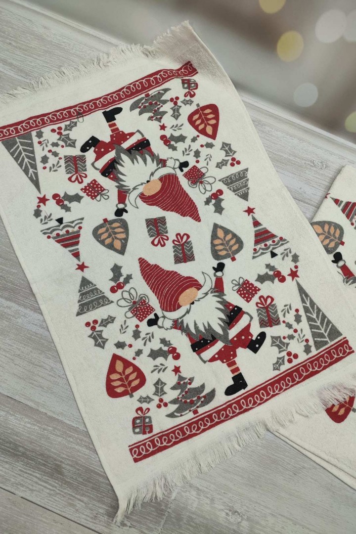 Набор полотенец с зимним орнаментом  JAM-131125.2A14