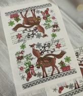 Набор полотенец с зимним орнаментом  JAM-131125.2A14
