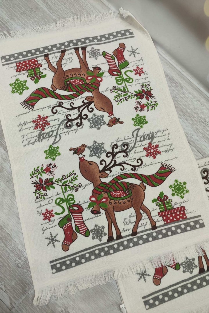 Набор полотенец с зимним орнаментом  JAM-131125.2A14