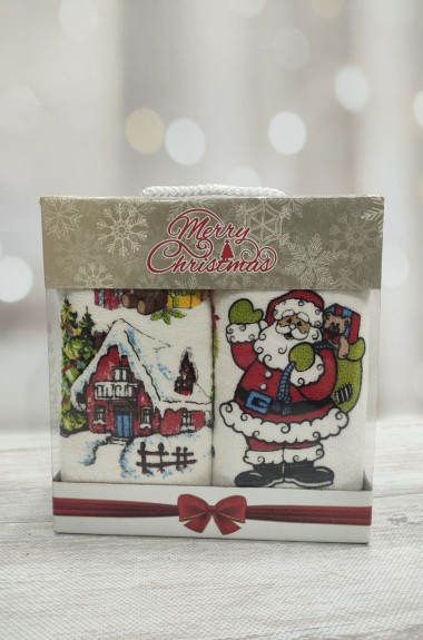 Набір  рушників  з зимовим орнаментом в коробкі JAM-131125.3A3.5