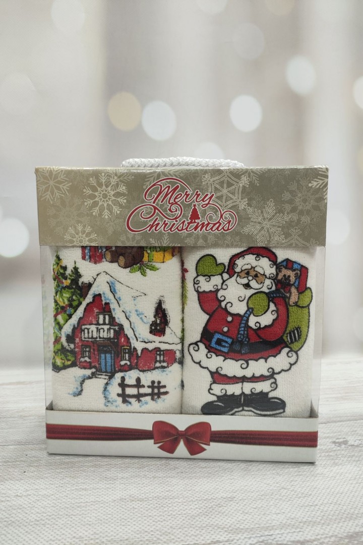 Набір  рушників  з зимовим орнаментом в коробкі JAM-131125.3A3.5