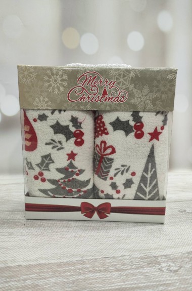 Набір  рушників  з зимовим орнаментом в коробкі JAM-131125.3A3.5