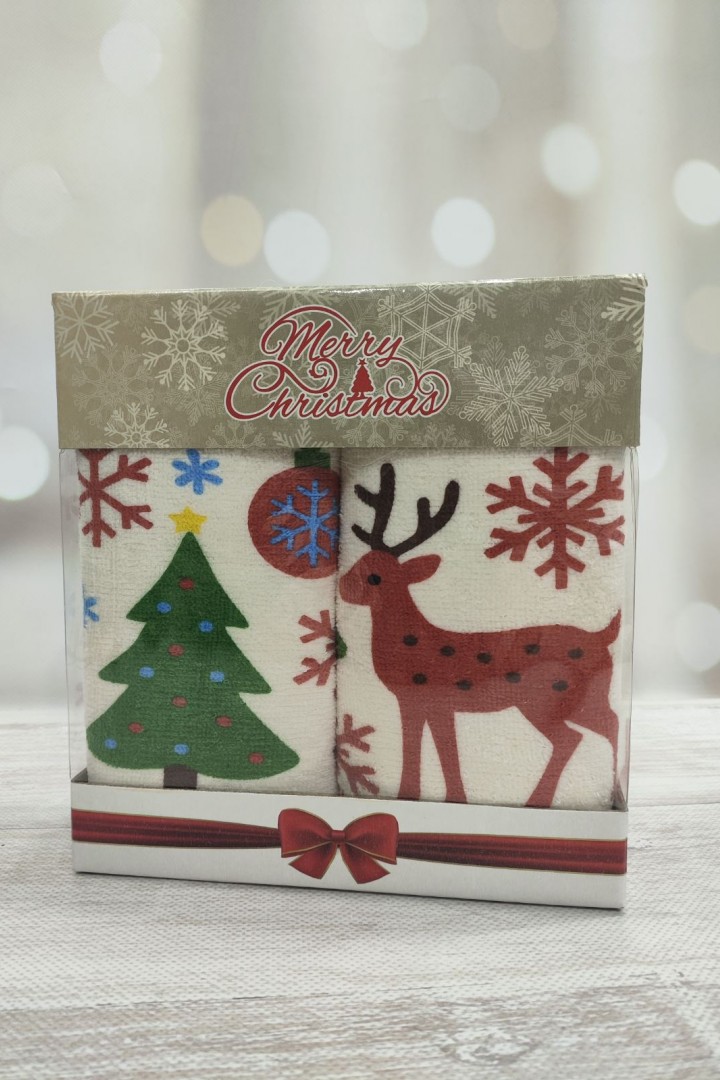 Набір  рушників  з зимовим орнаментом в коробкі JAM-131125.3A3.5