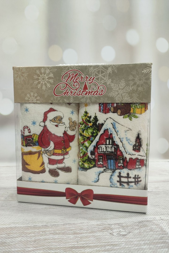 Набір  рушників  з зимовим орнаментом в коробкі JAM-131125.3A3.5