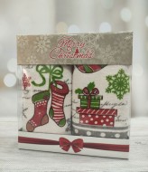 Набір  рушників  з зимовим орнаментом в коробкі JAM-131125.3A3.5