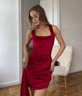 Велюровое платье на бретелях  HOU-400A600