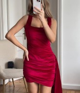 Велюровое платье на бретелях  HOU-400A600