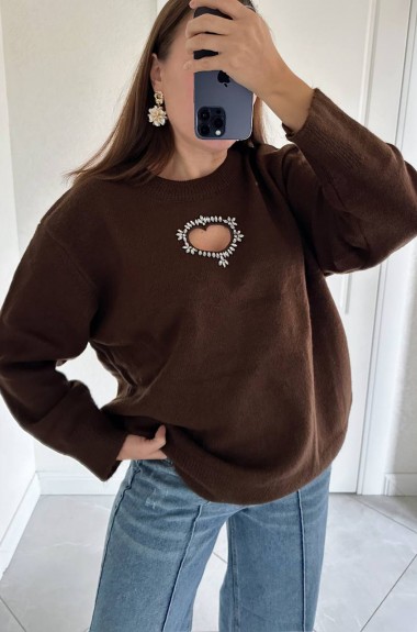 Вязаный свитер   AMU-4783A635