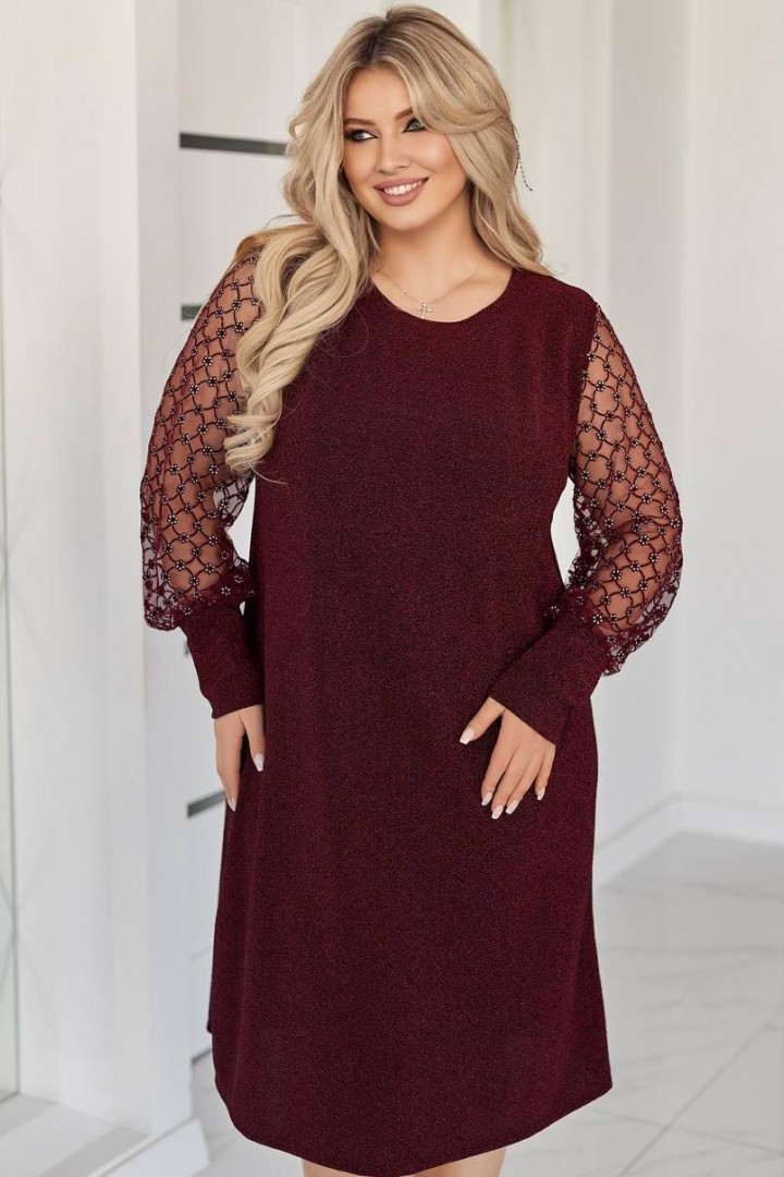 Платье  с люрексом  AO-2161A550