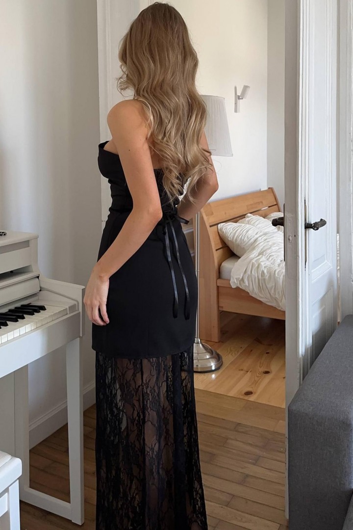 Платье с прозрачной юбкой HOU-399A749