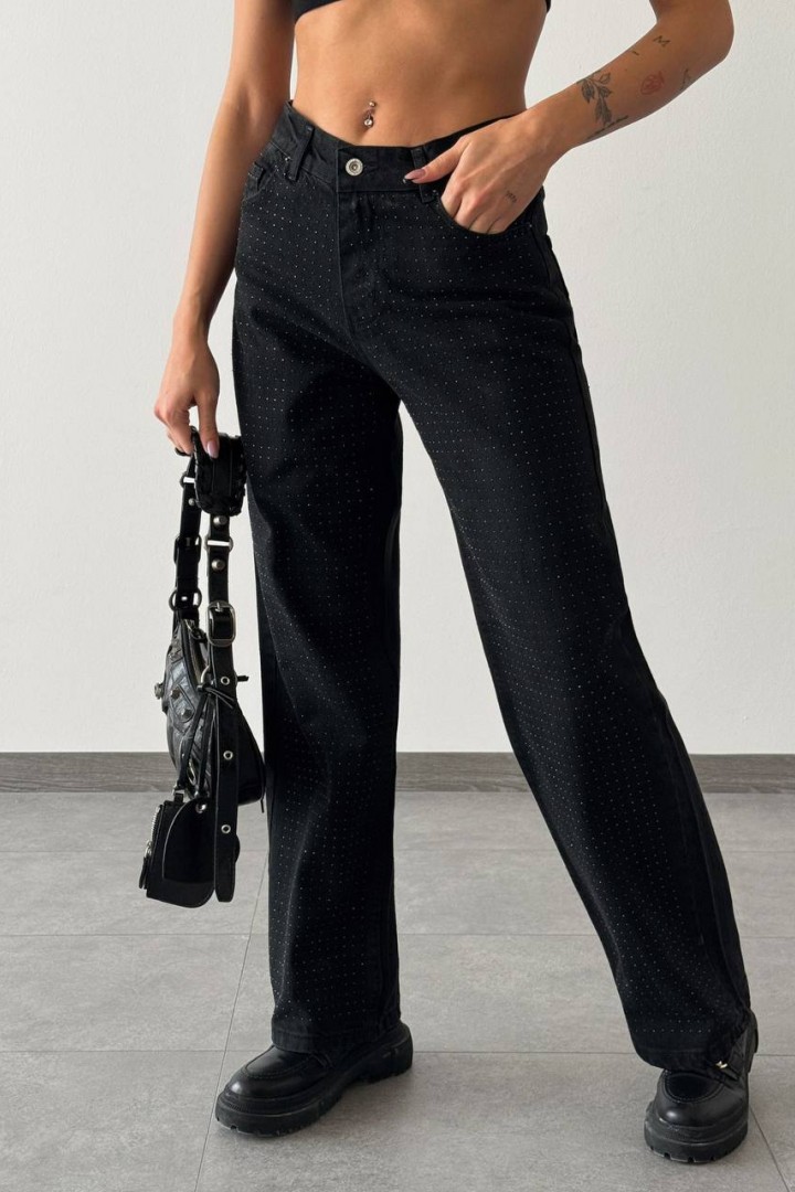 Чорні  джинси AMU-7453A999