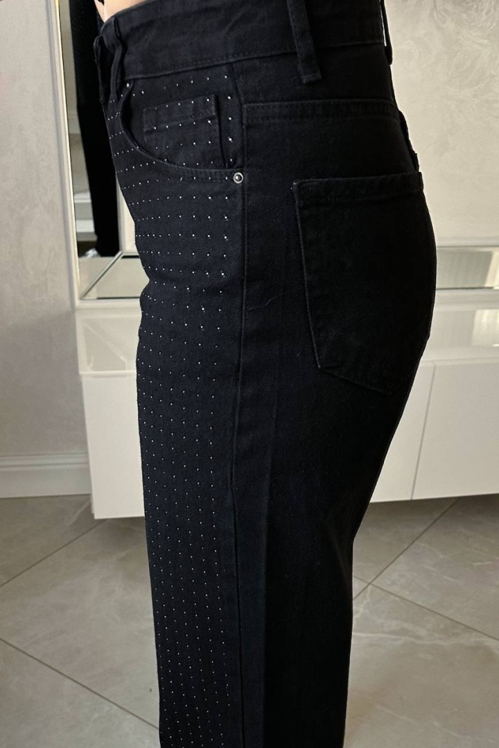 Чорні  джинси AMU-7453A999