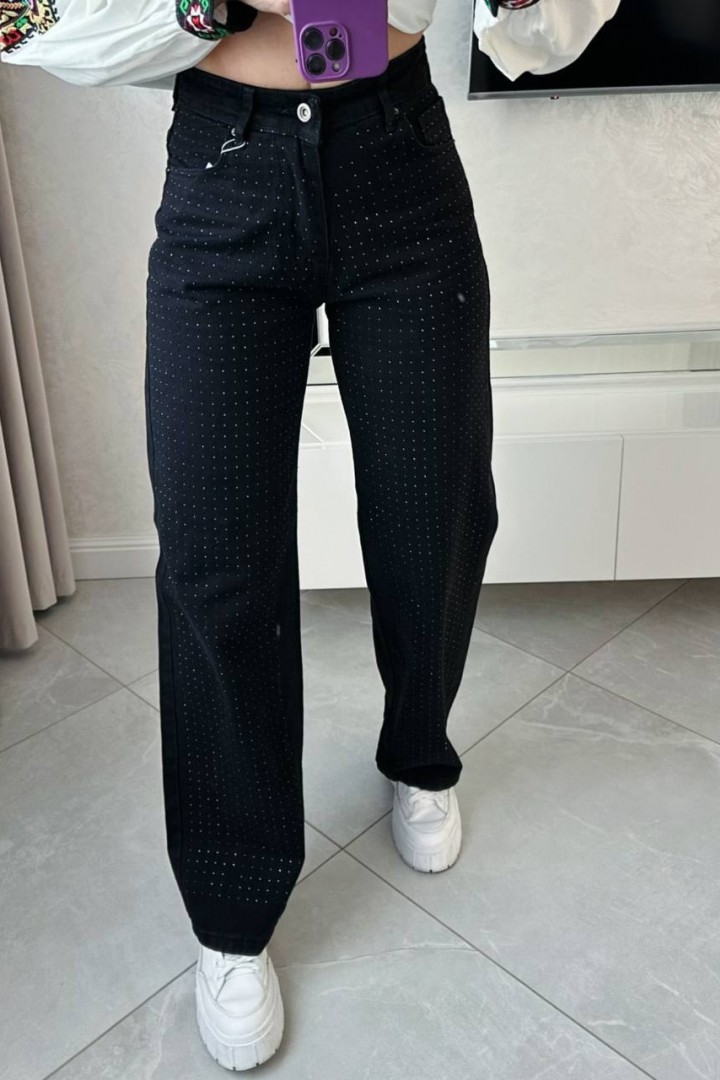 Чорні  джинси AMU-7453A999