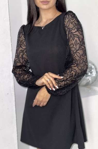 Платье с гипюровыми рукавами MIL-172A450 Платье с гипюровыми рукавами MIL-172A450