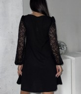 Нарядное платье с гипюровыми рукавами  MIL-172A450