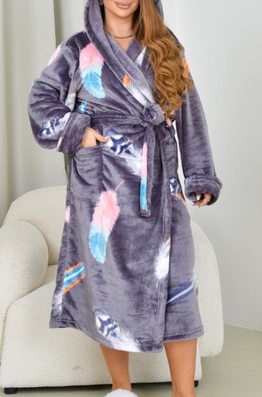 Теплый махровый женский халат ST-387A800
