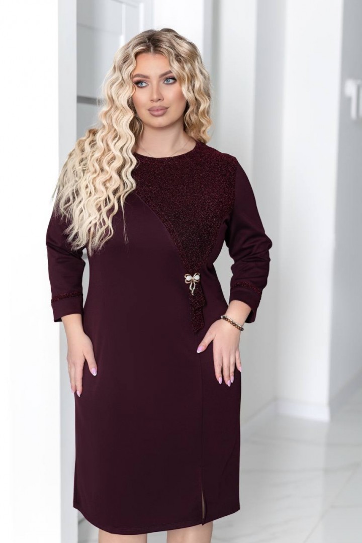 Комбинированное  платье AO-2537A650