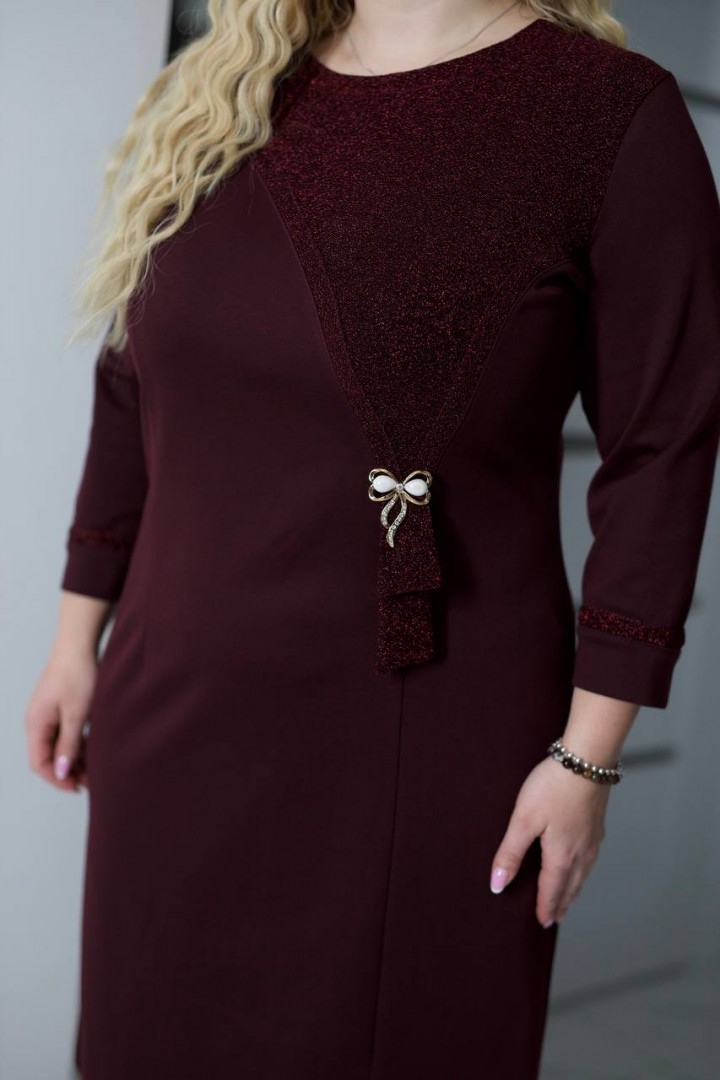 Комбинированное  платье AO-2537A650